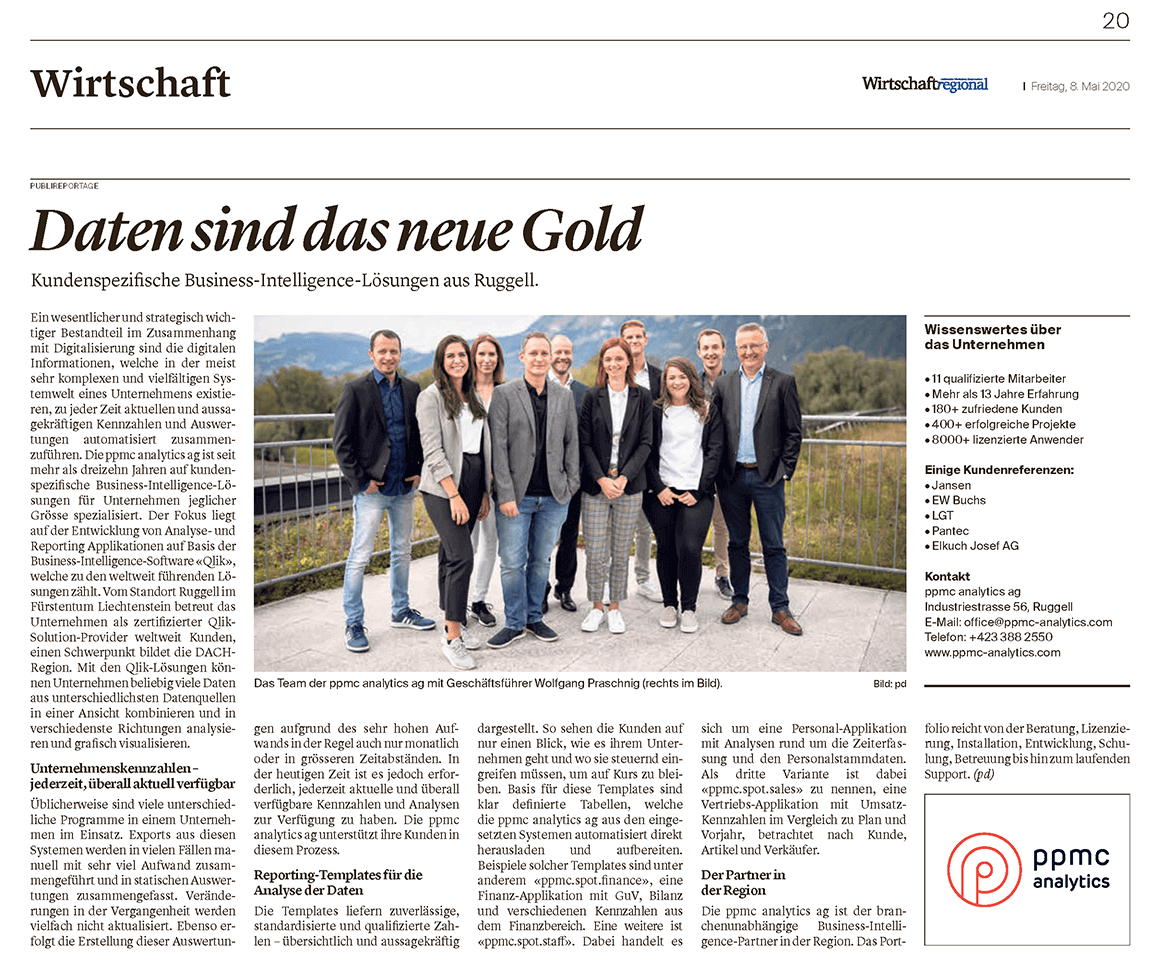 ppmc Zeitungsbericht über 
