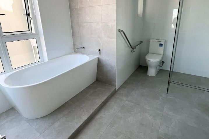 New Bathtub In The Bathroom — Nyblad Construction in Caloundra West, QLD