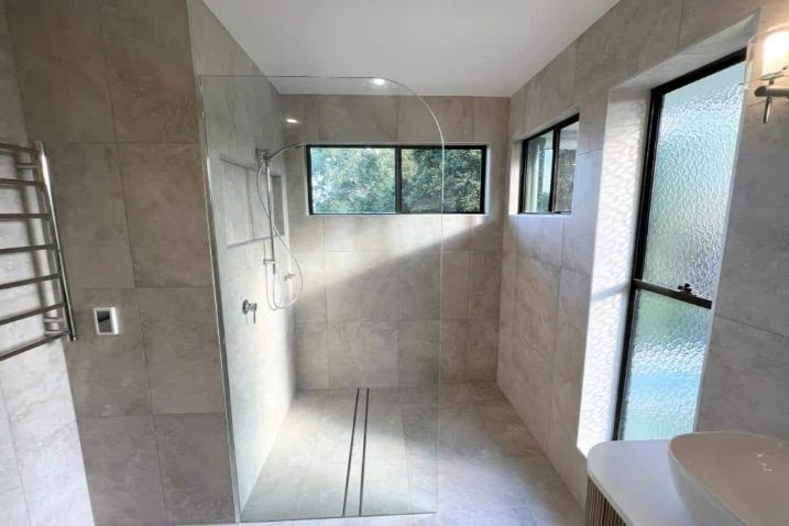 Spacious Shower Area — Nyblad Construction in Caloundra West, QLD