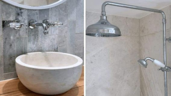 Shower Head And Round Bathroom Sink — Nyblad Construction in Caloundra West, QLD