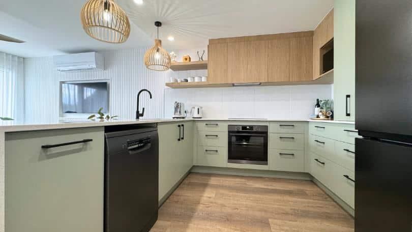 Kitchen With White Cabinets — Nyblad Construction in Caloundra West, QLD
