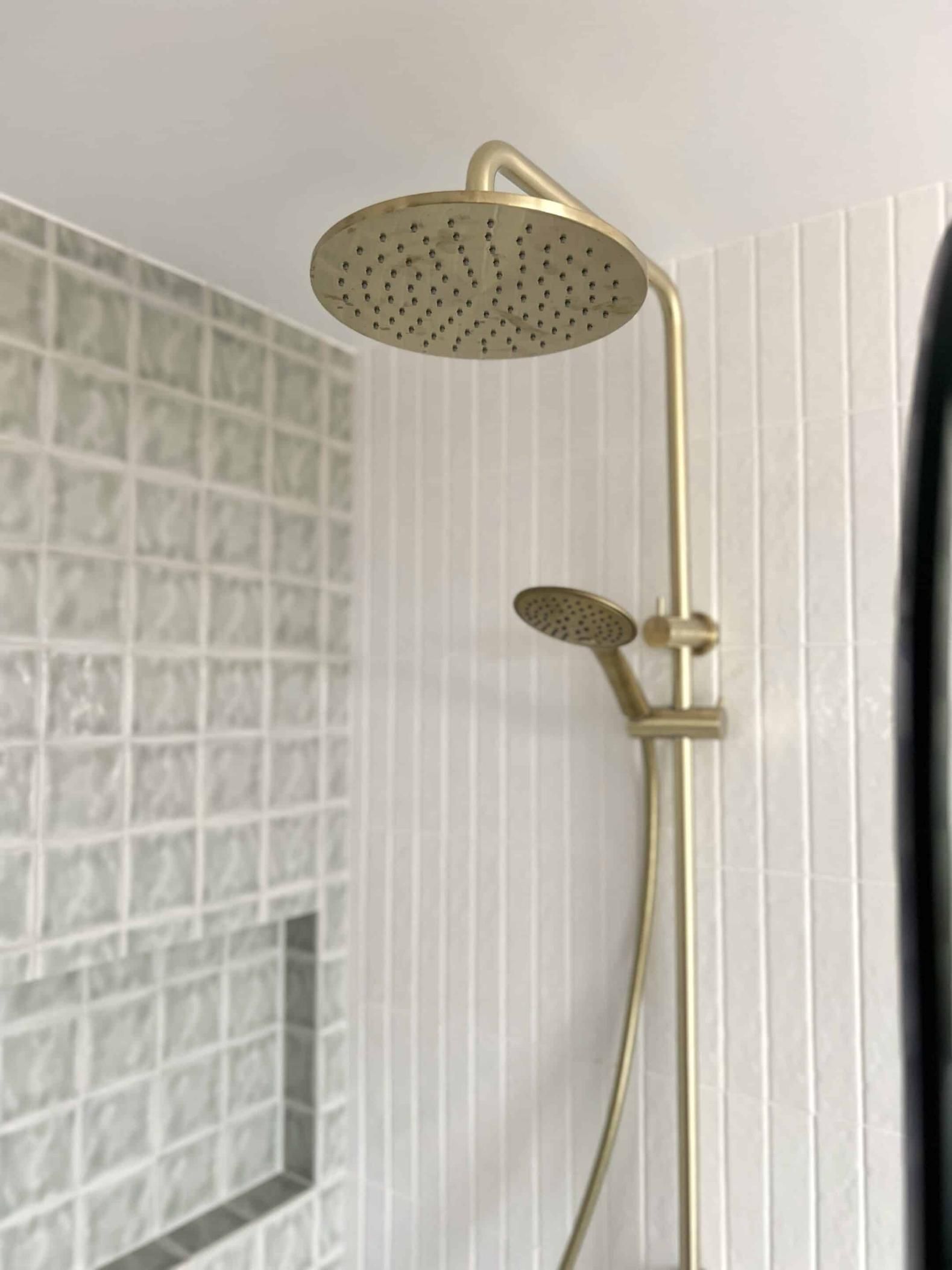 Shower Head is Hanging From the Ceiling — Nyblad Construction in Caloundra West, QLD