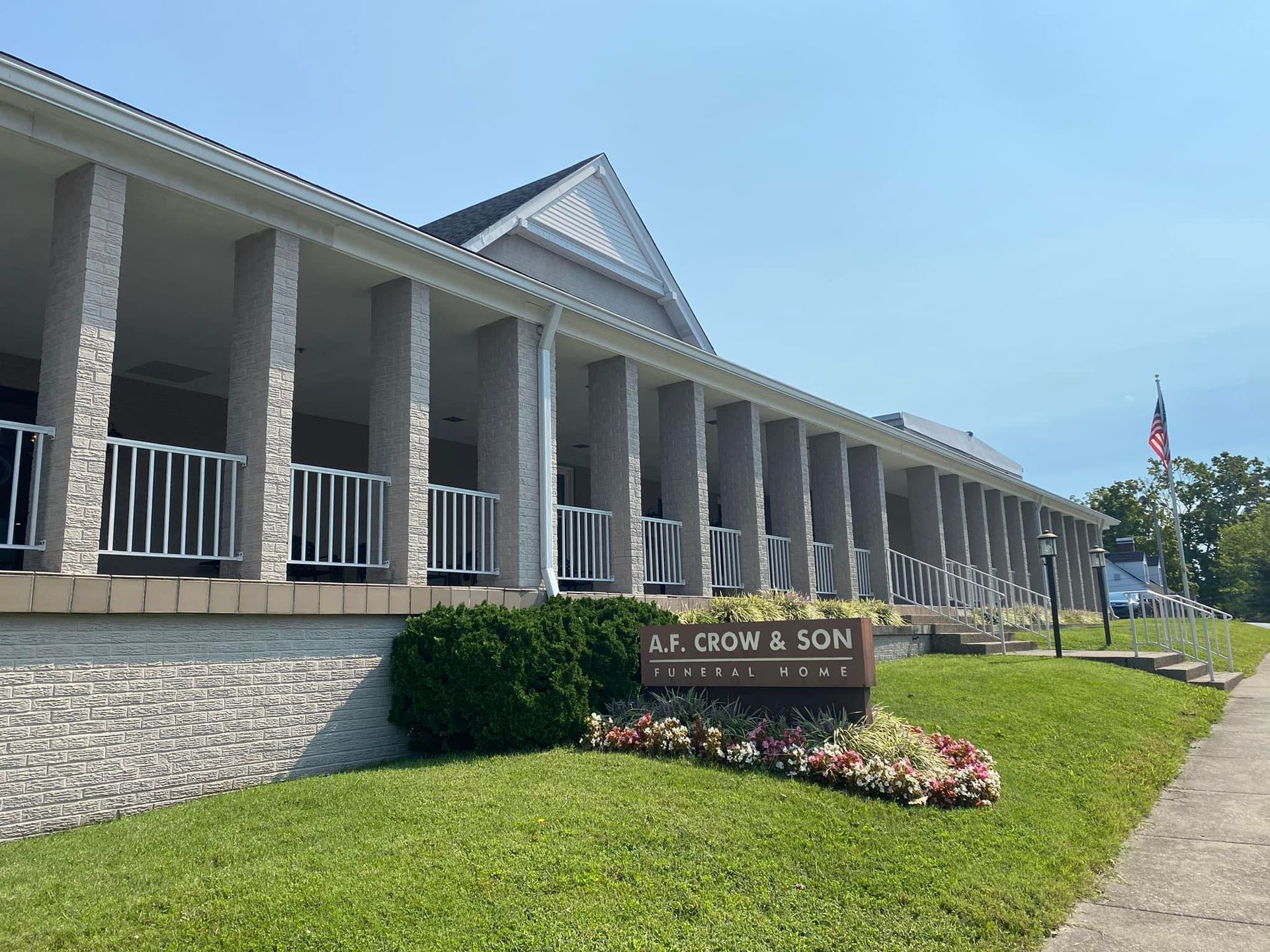 Exterior view of A.F. Crow & Son Funeral Home