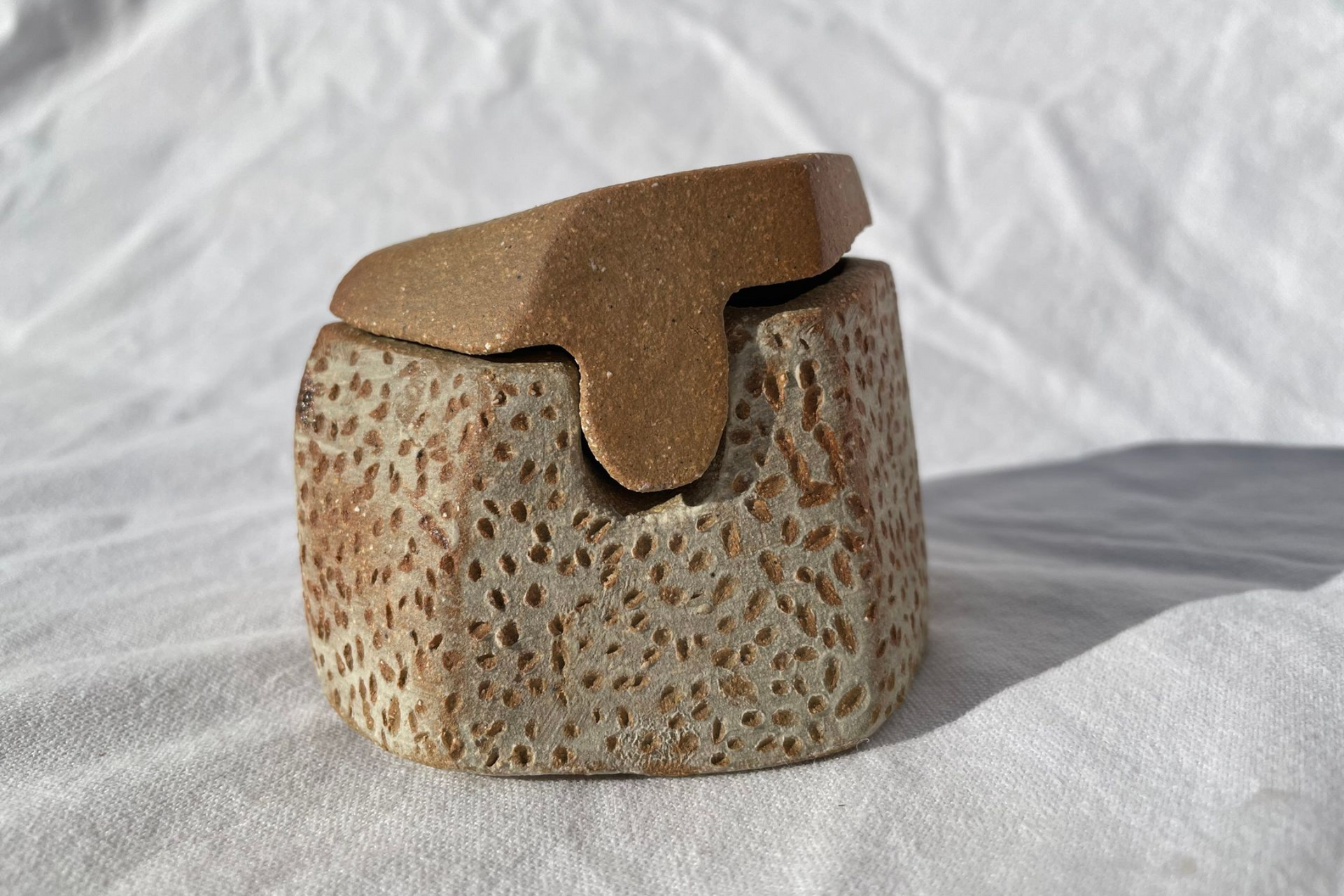 Carved lidded Vessel 17