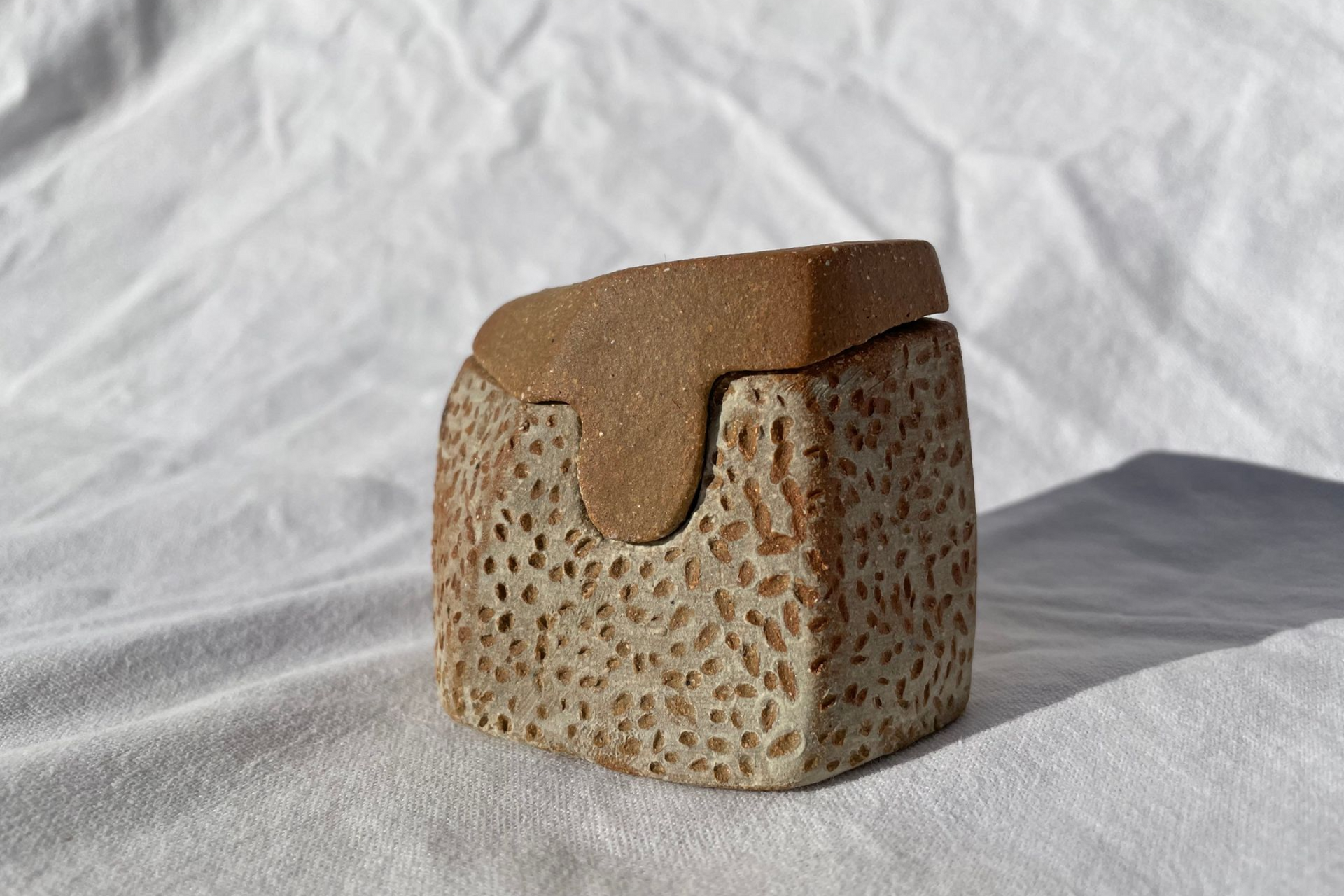 Carved lidded Vessel 17