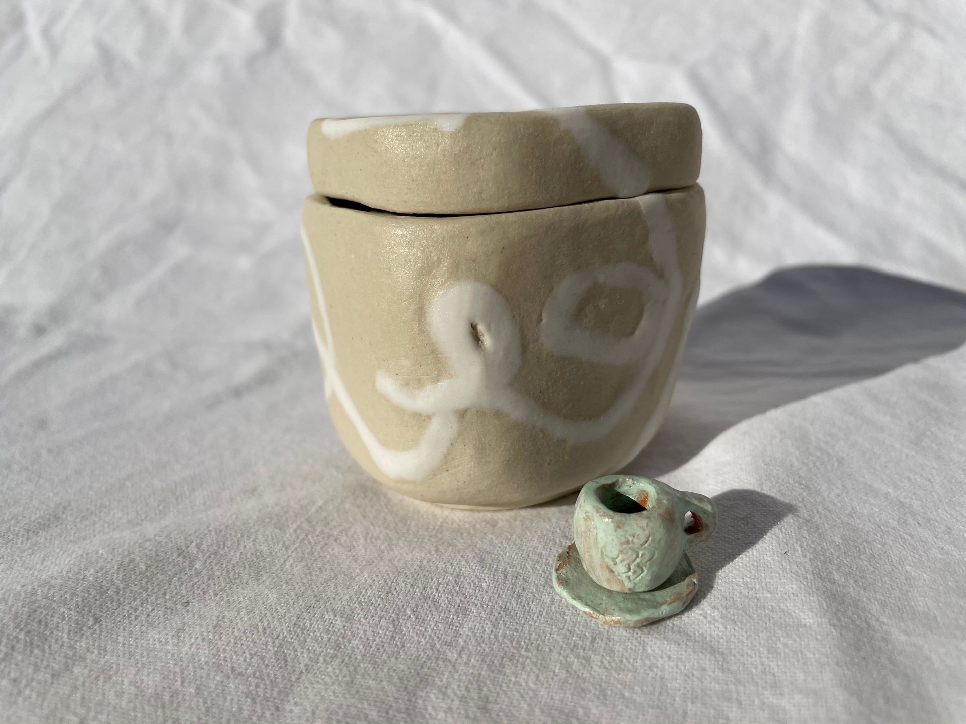 Carved lidded Vessel 3