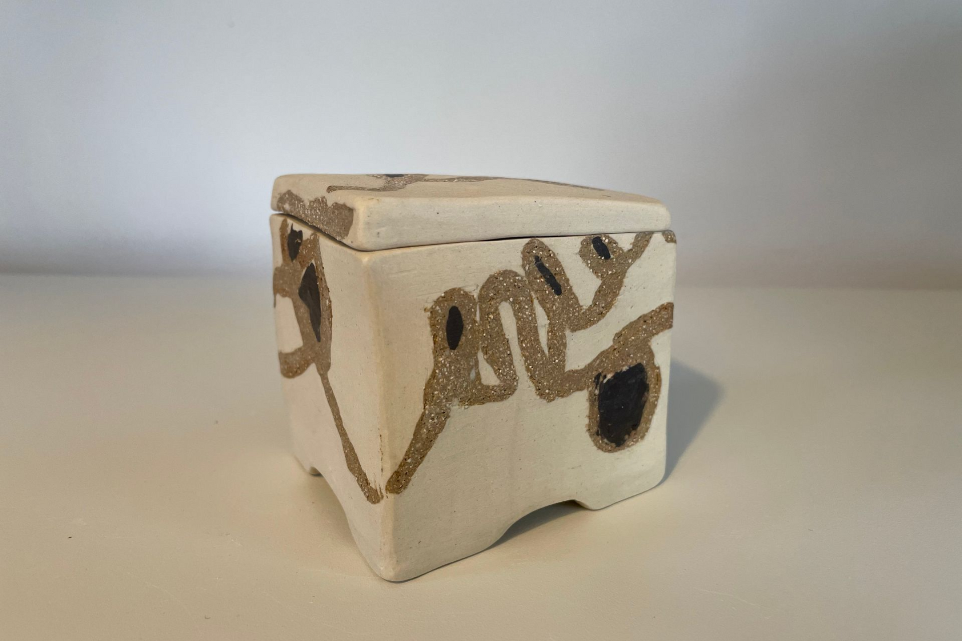 Carved lidded Vessel 8