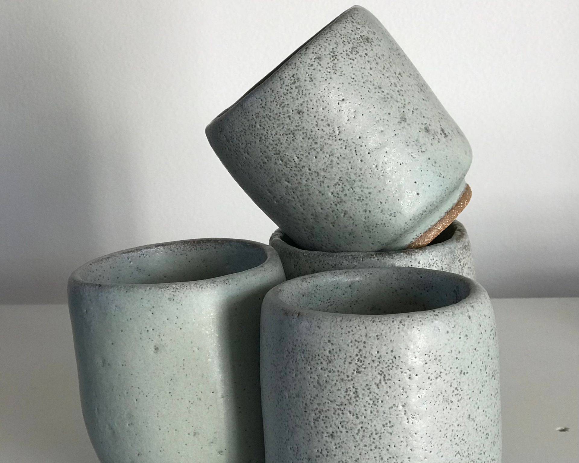 Carved Cup Set 4