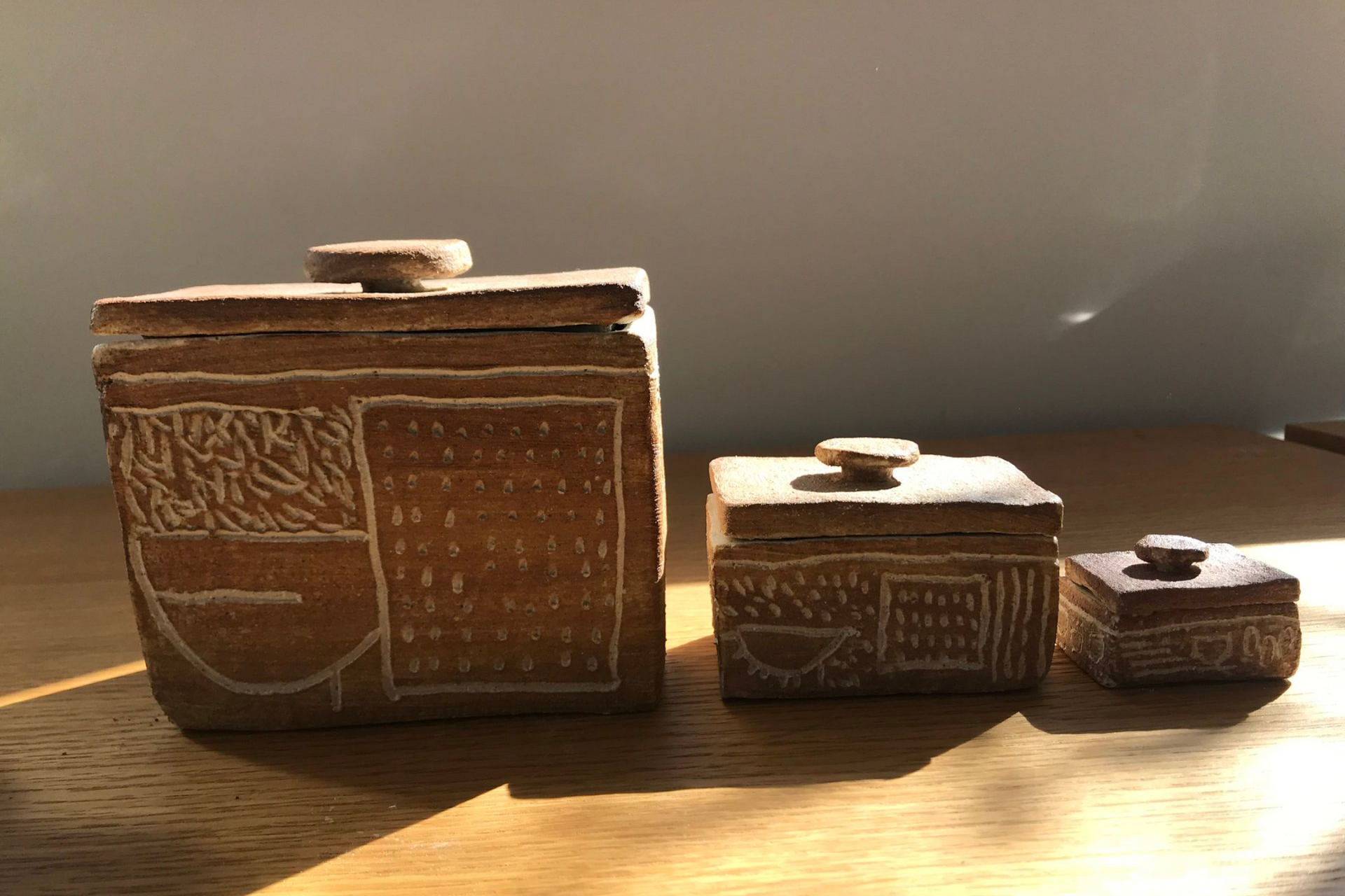 Carved lidded Vessel 12