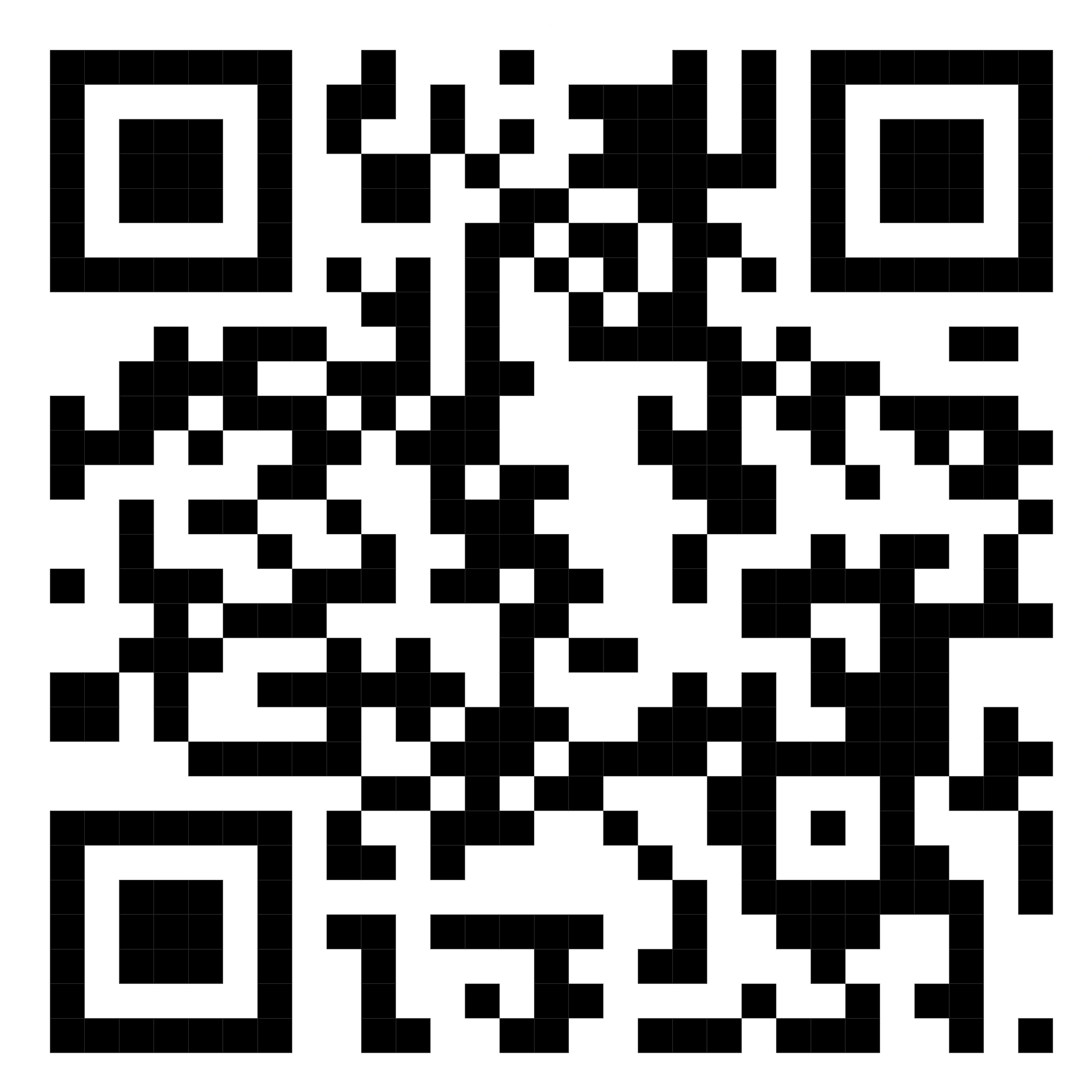 Un code qr noir et blanc sur fond blanc.