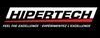 Logo « HIPERTECH » avec le texte « FUEL FOR EXCELLENCE » et d'autres textes. Blanc et rouge sur fond noir.