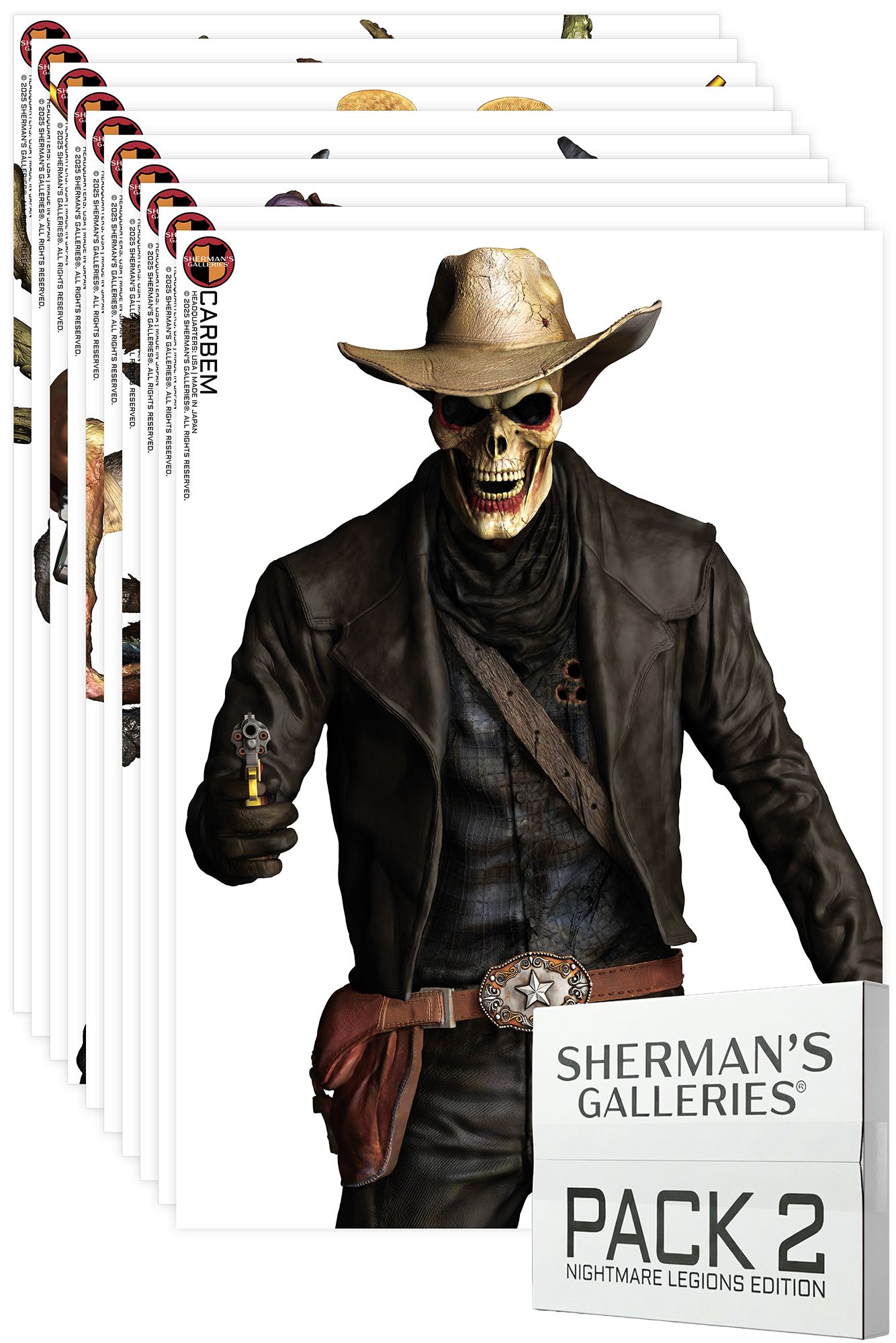 Stack of 10 shooting targets from Pack 2 Nightmare Legions Edition XL Series