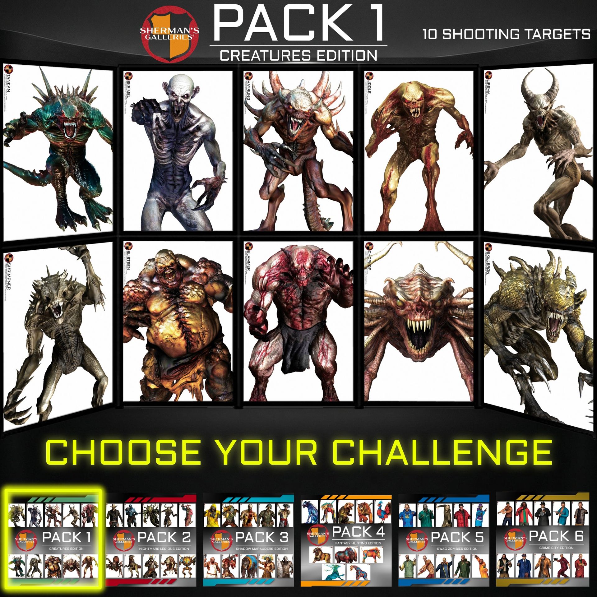 SHERMAN'S GALLERIES® PACK 1: CREATURES EDITION (L SERIES)