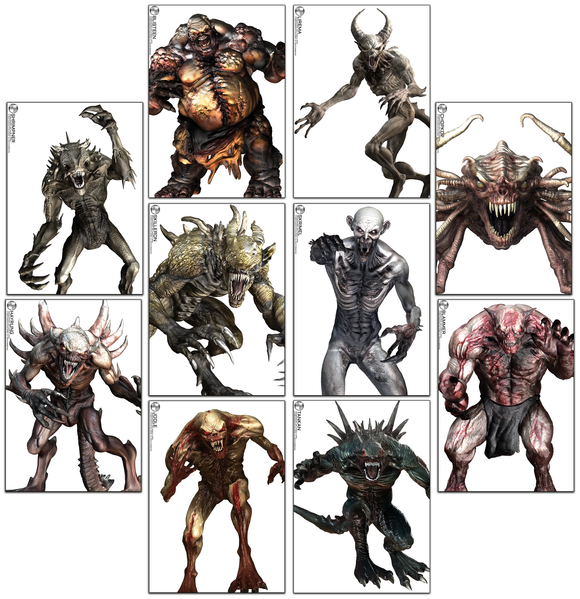 PACK 1 Creatures Edition - Ten Unique Characters Shooting Targets
