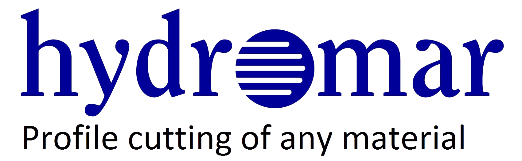 The dark blue Hydromar logo features an abstract circular icon replacing the letter 'o' above the text