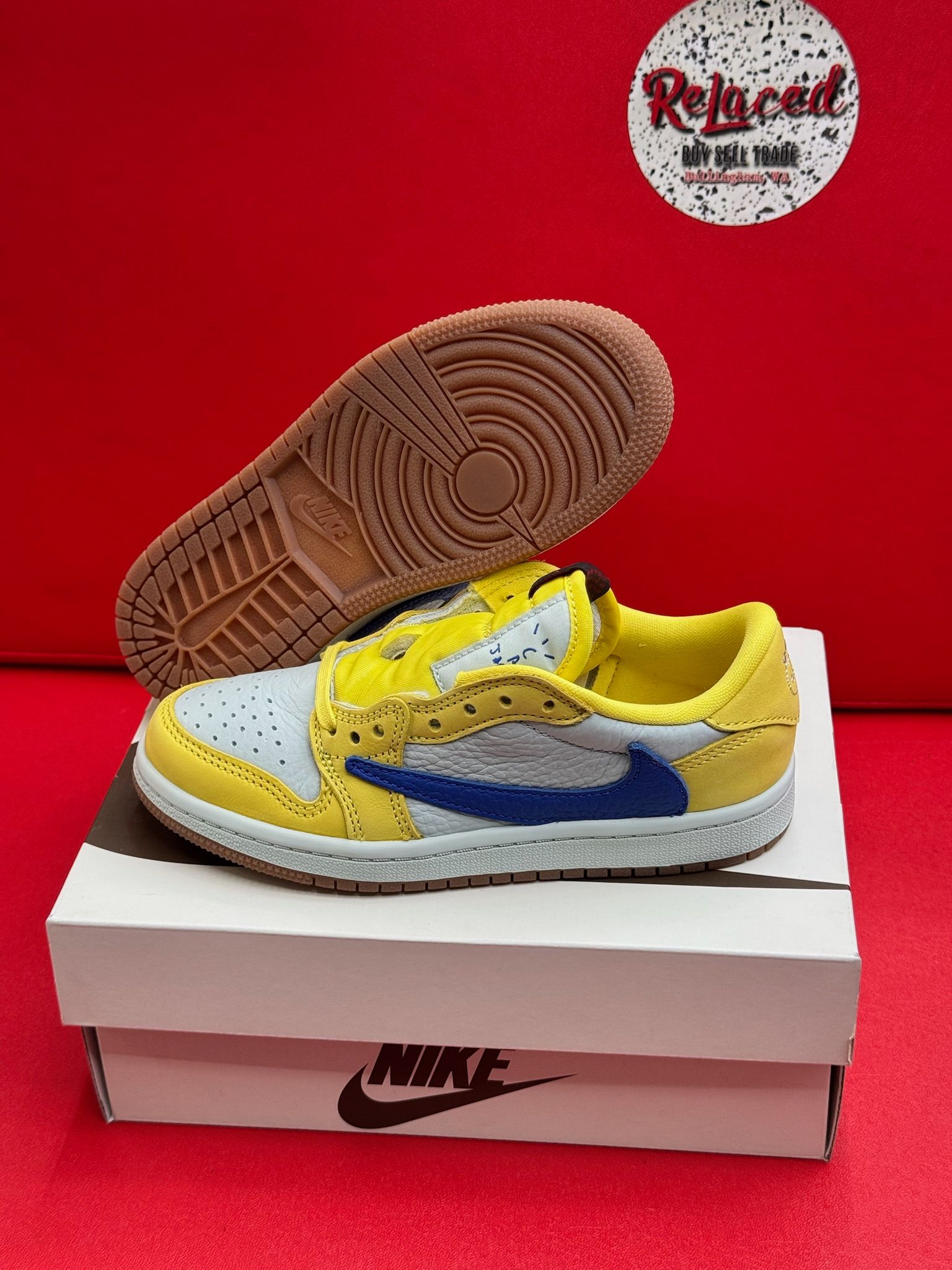 スニーカー jordan1 lowOGSP CAMARY13cm C13.5 Jordan 1 Retro Low OG SP Travis Scott Canary (PS)
