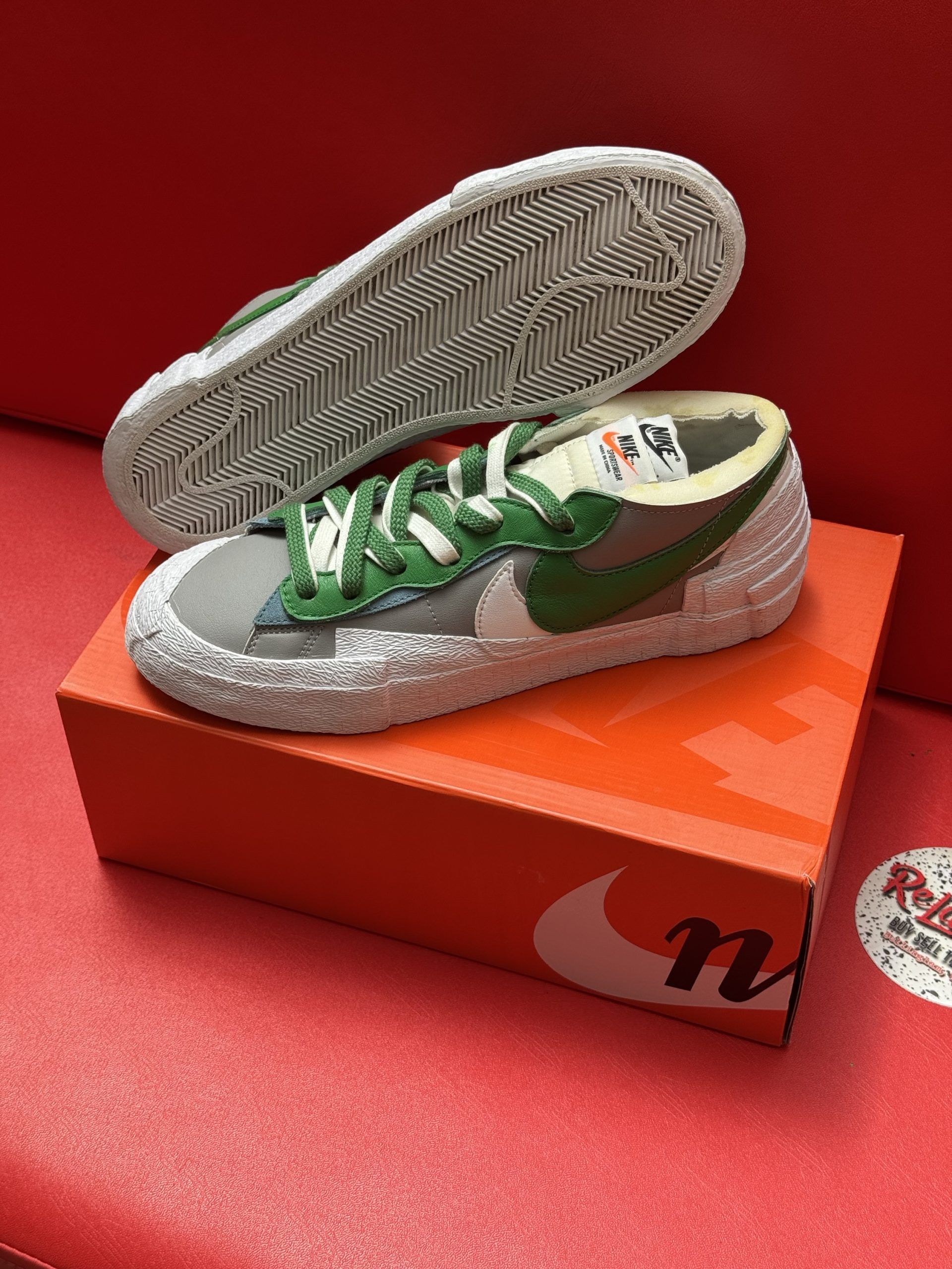 9.5M Nike Blazer Low Sacai Classic Green