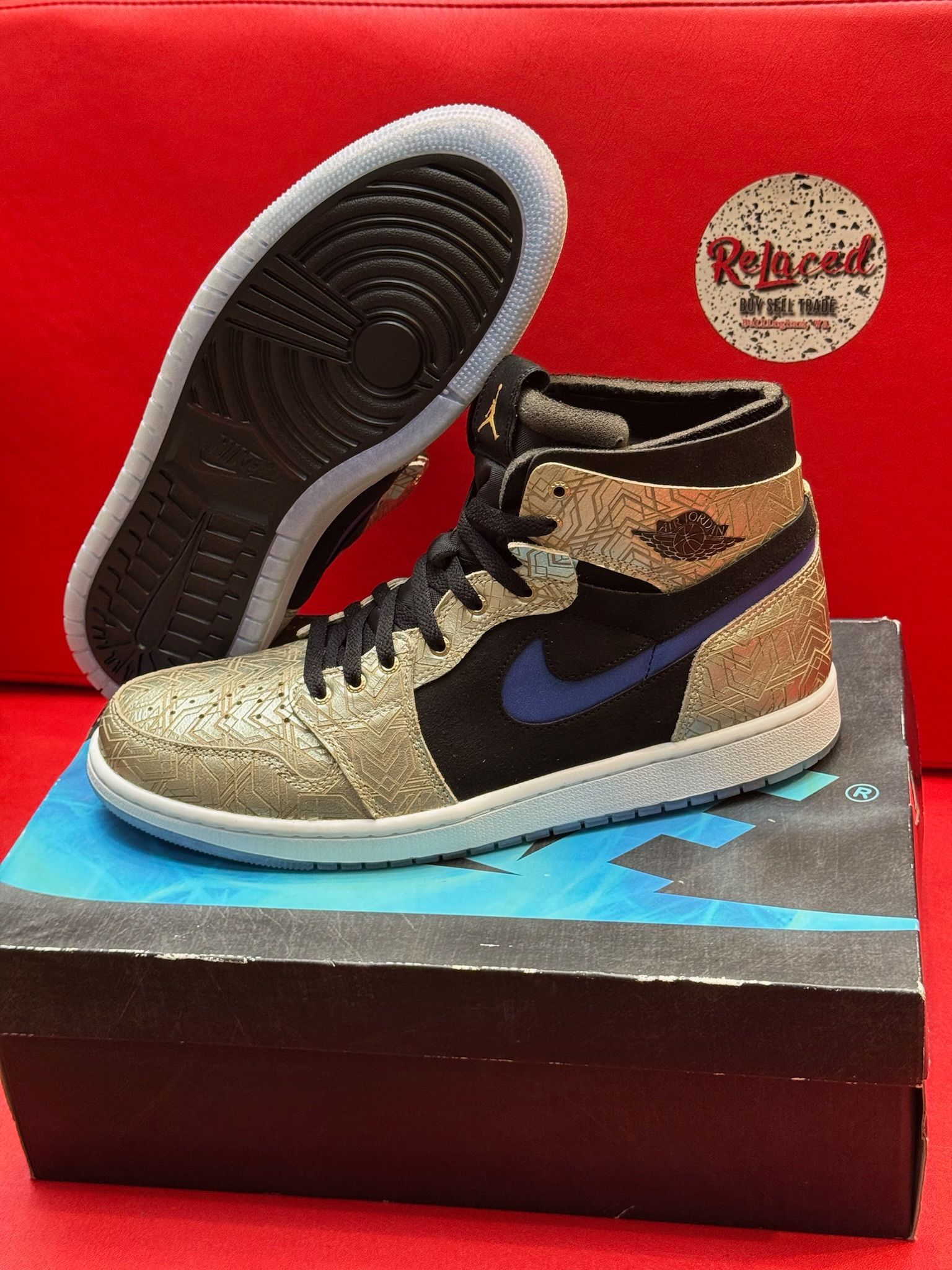 11.5M Jordan 1 High Zoom Air CMFT Gold Laser