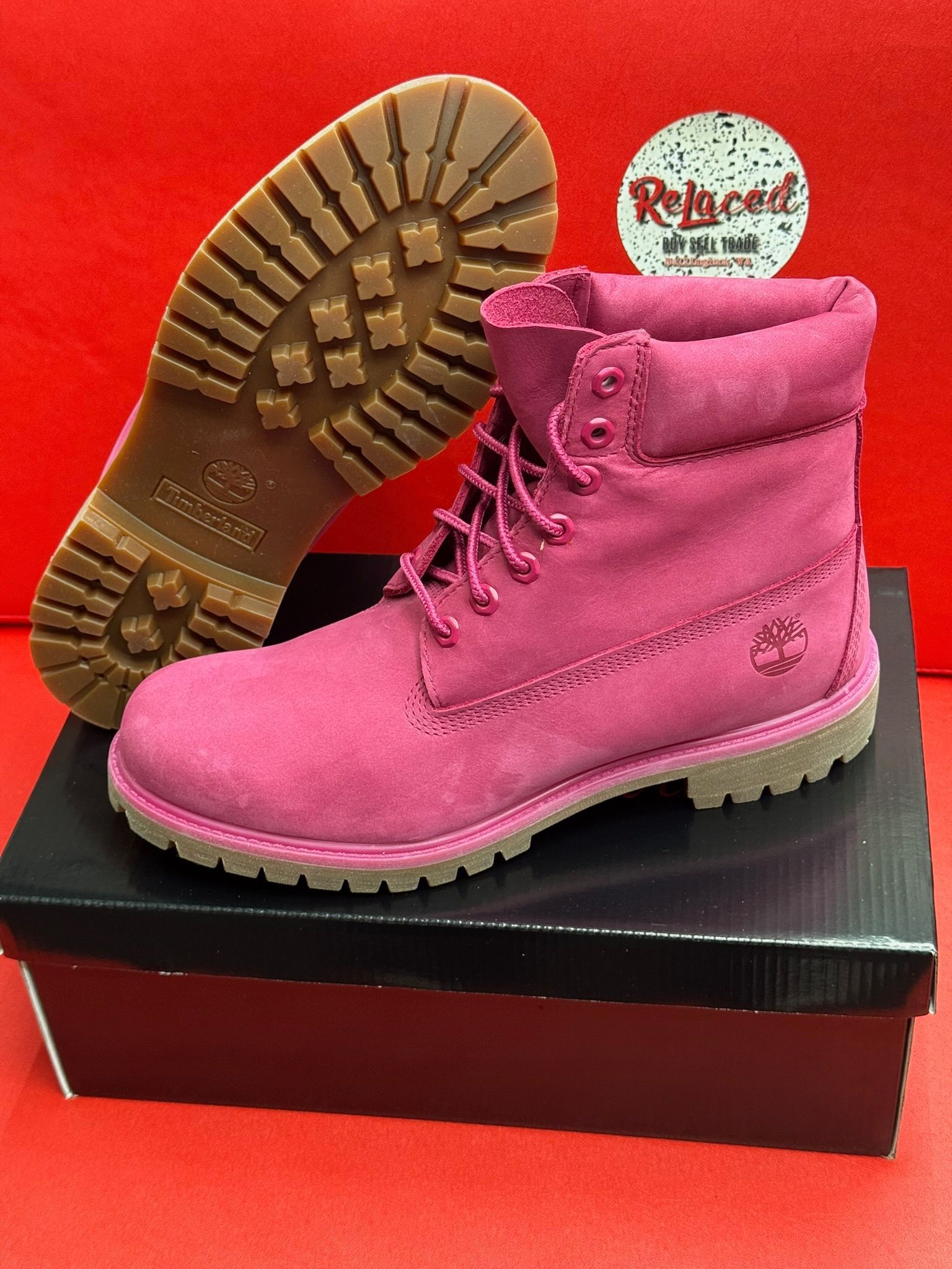 11M Timberland 6” Premium 50th Anniversary. Dark Pink
