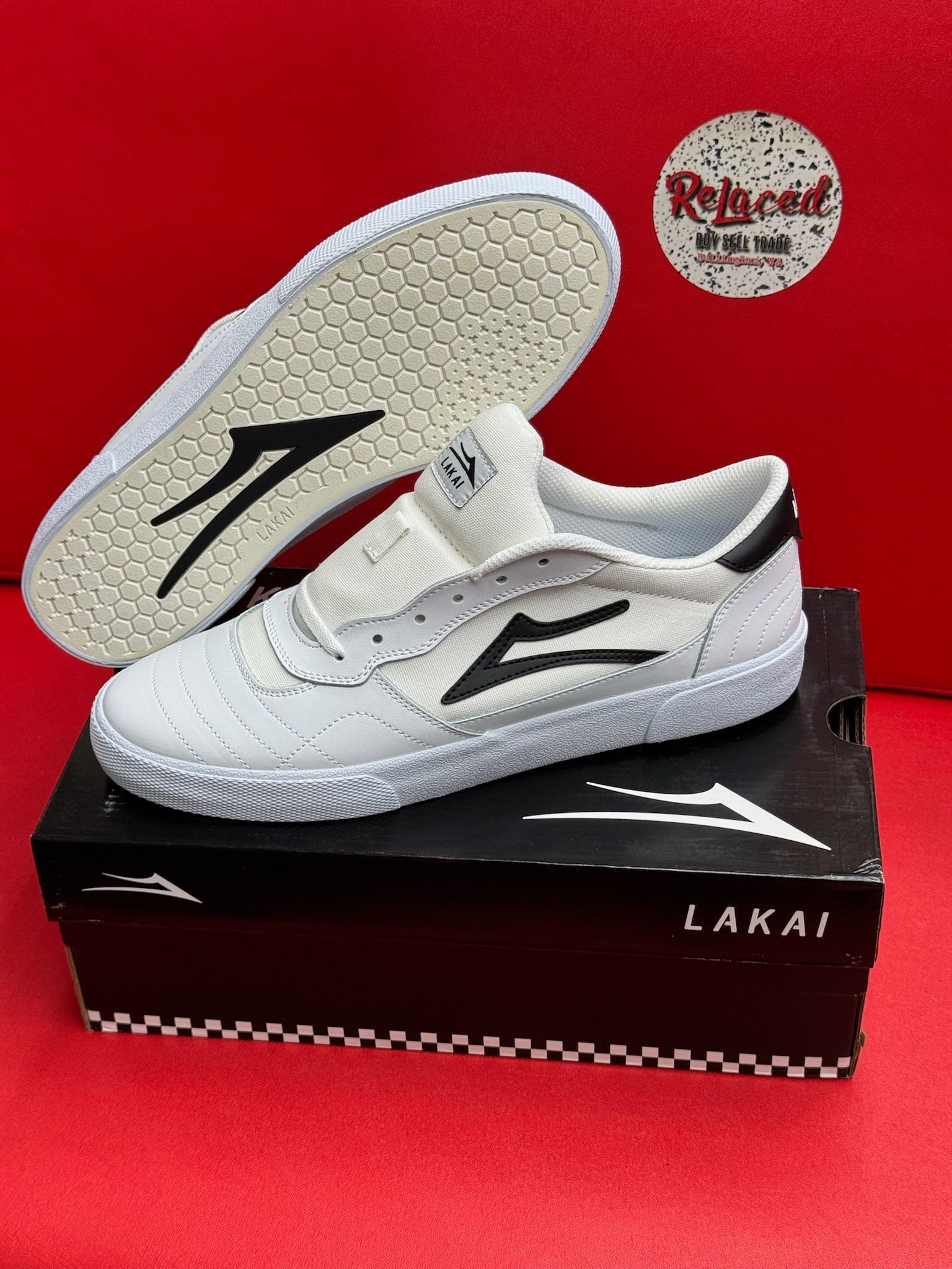 11M Lakai Cambridge White Leather