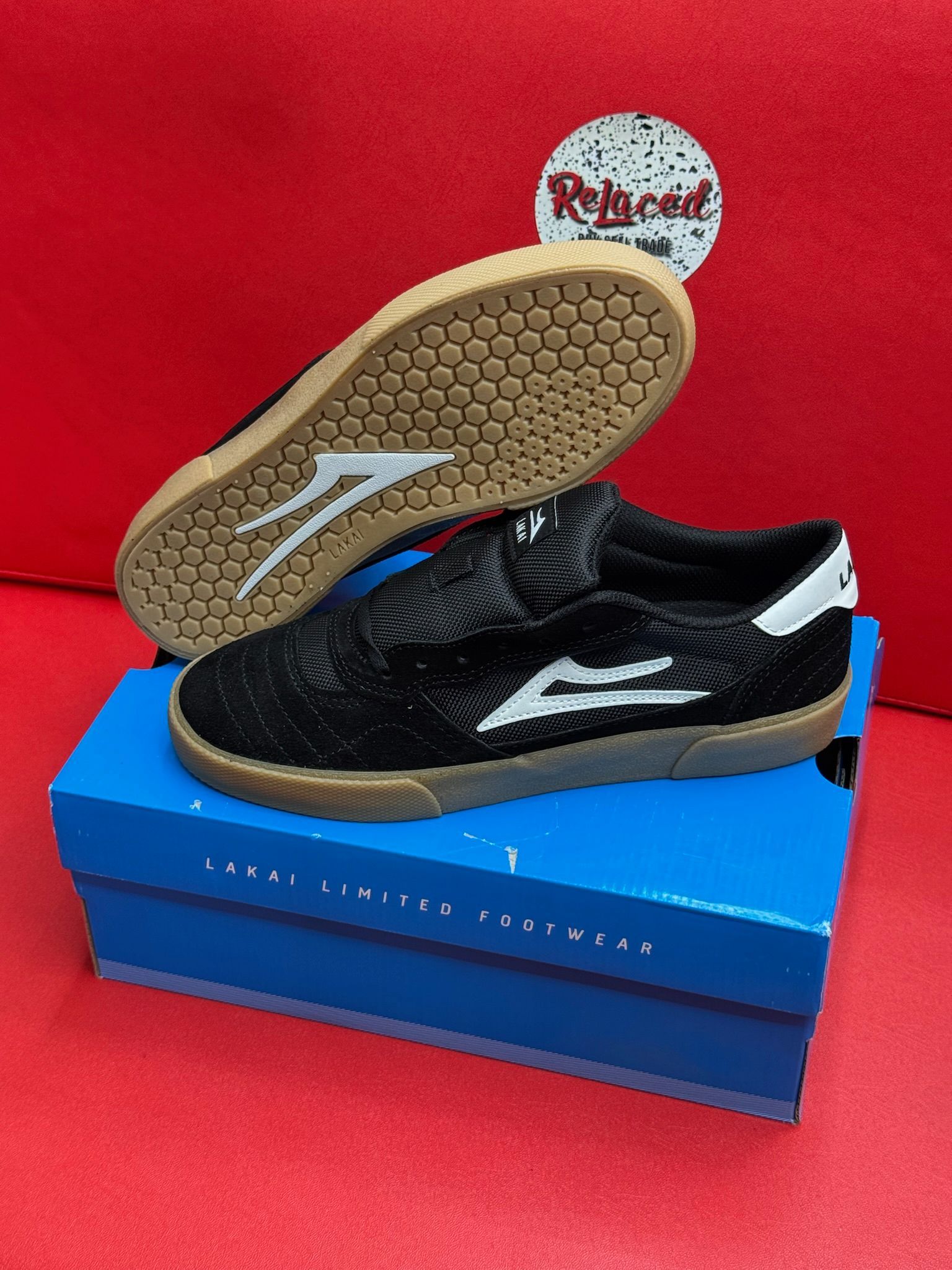 9M Lakai Cambridge Black/Gum Suepe