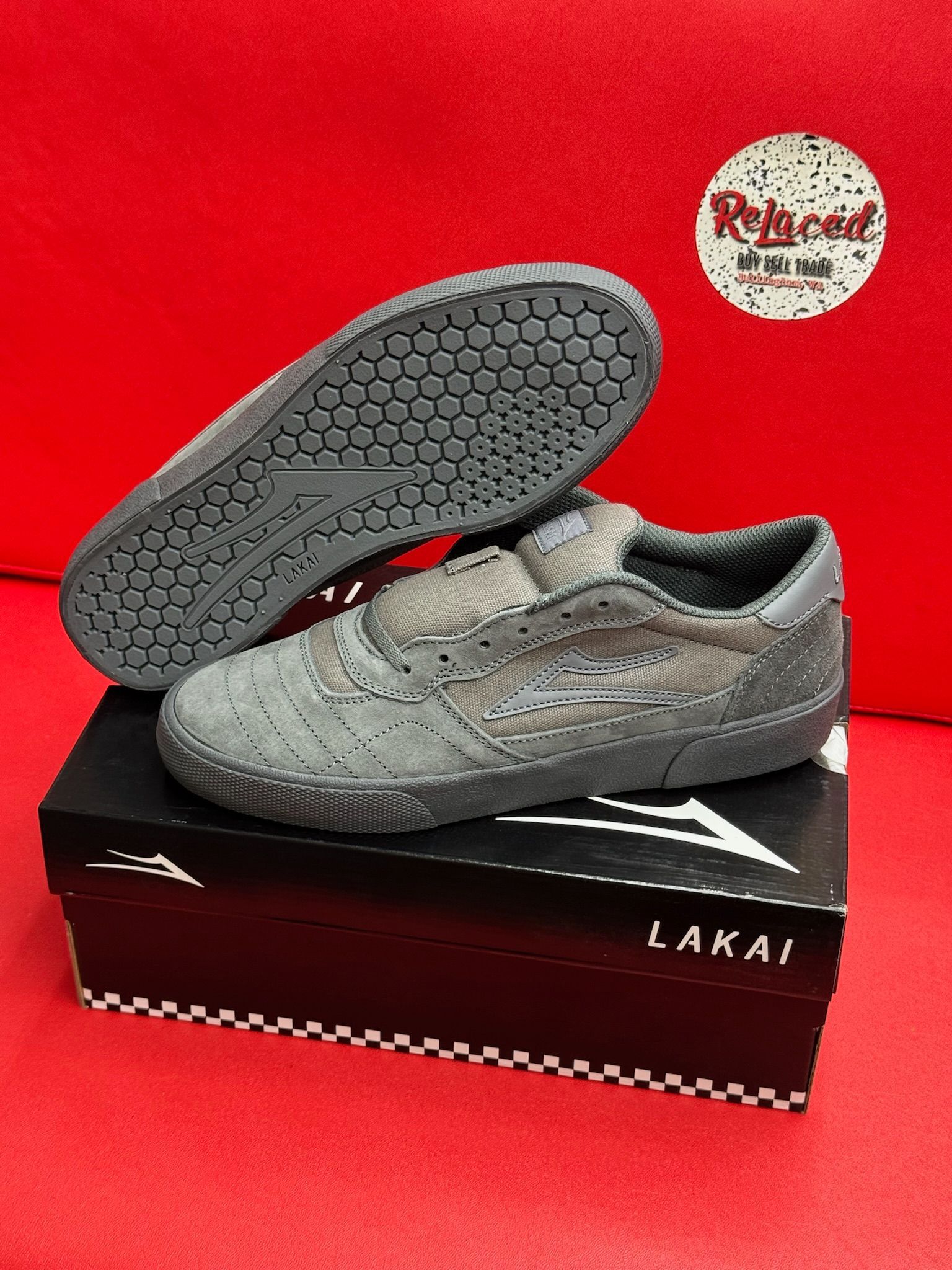 7W Lakai Cambridge Charcoal Suede