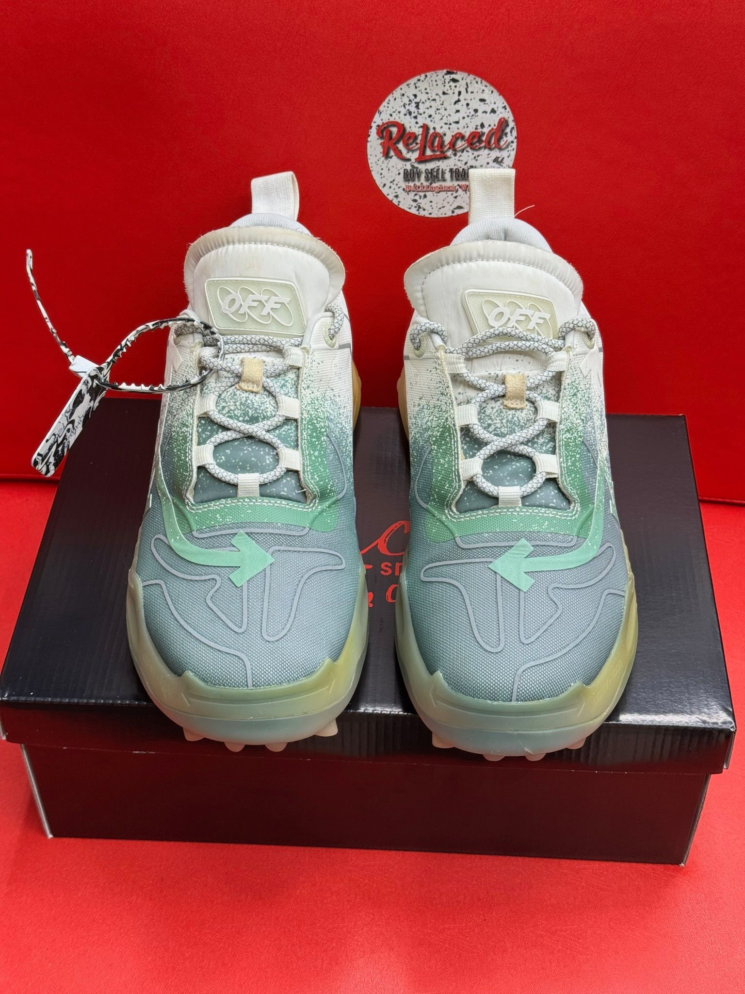 12M OFF-WHITE Odsy-1000 Green Cream Colorblock