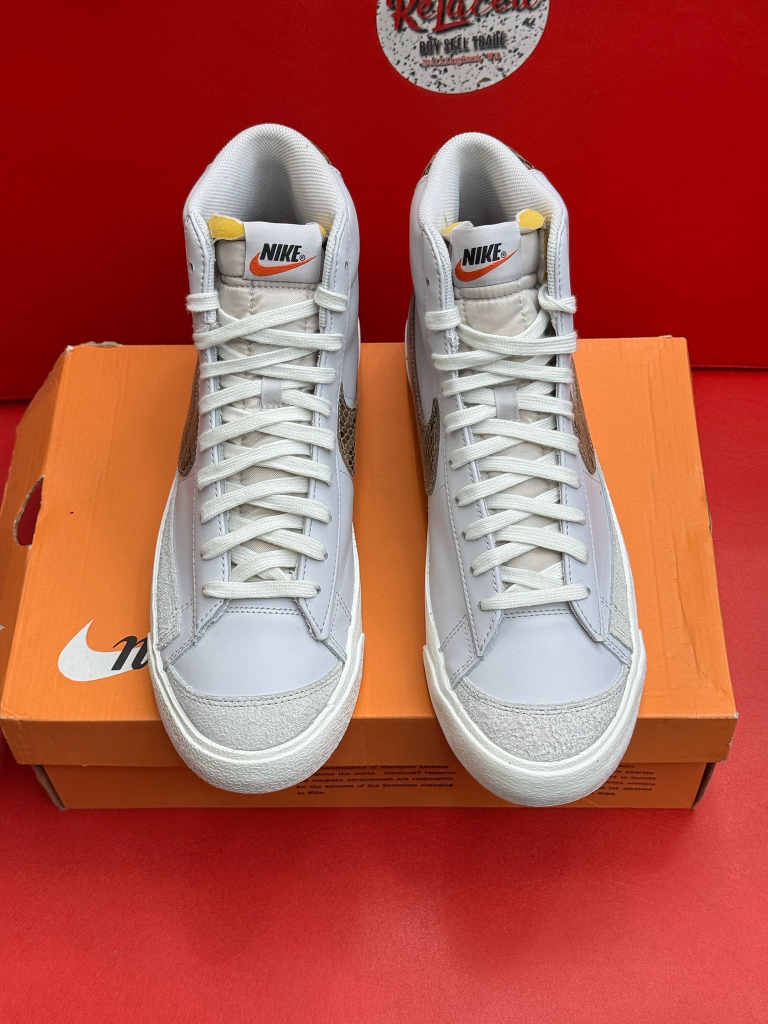10.5M Nike Blazer Mid 77 Vintage White Snakeskin