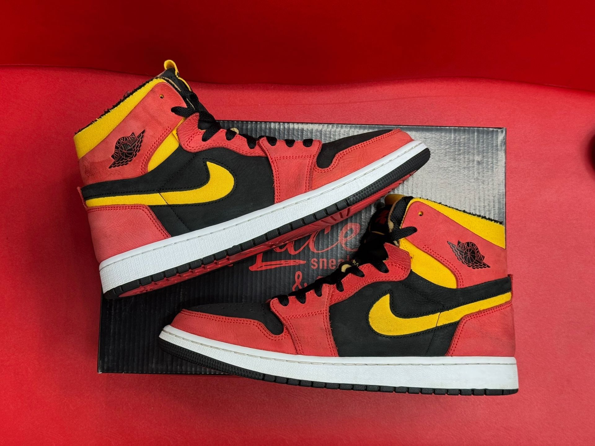 10.5M Jordan 1 High Zoom Air CMFT Black Chile Red