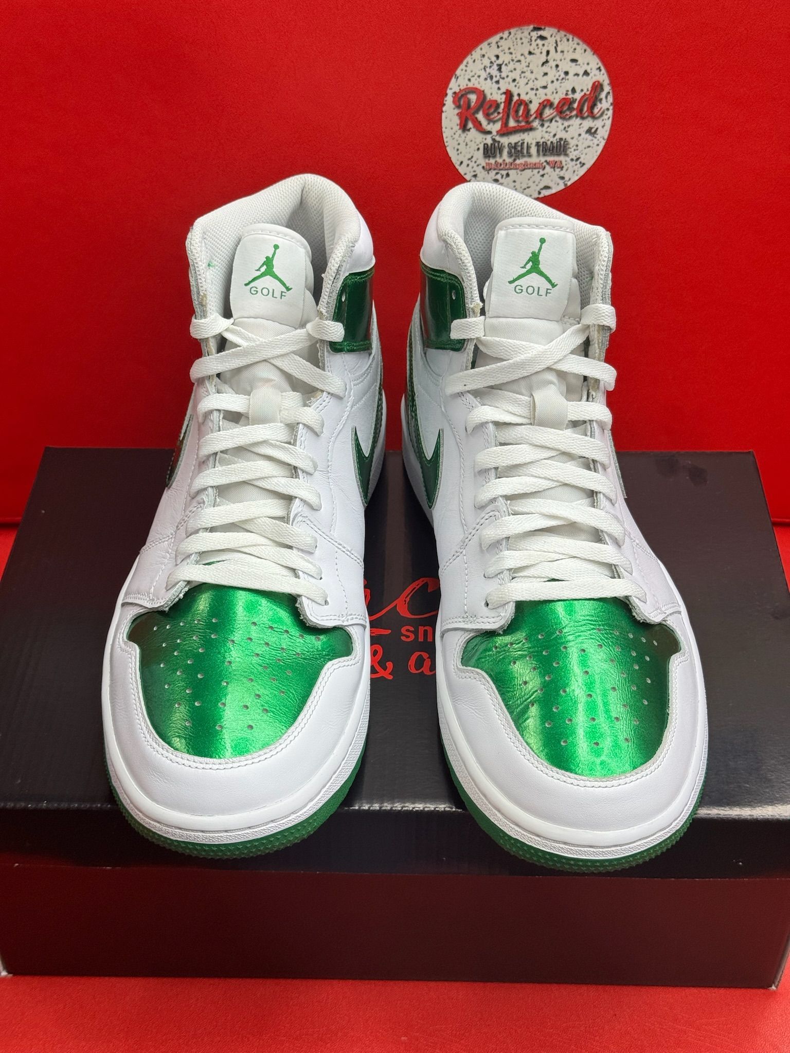 12M Jordan 1 Retro High Metallic Green Golf