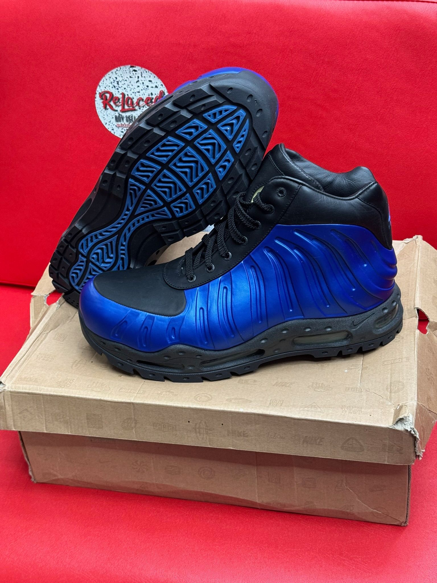 11M Nike Foamposit Boot DK Neon Royal Blue