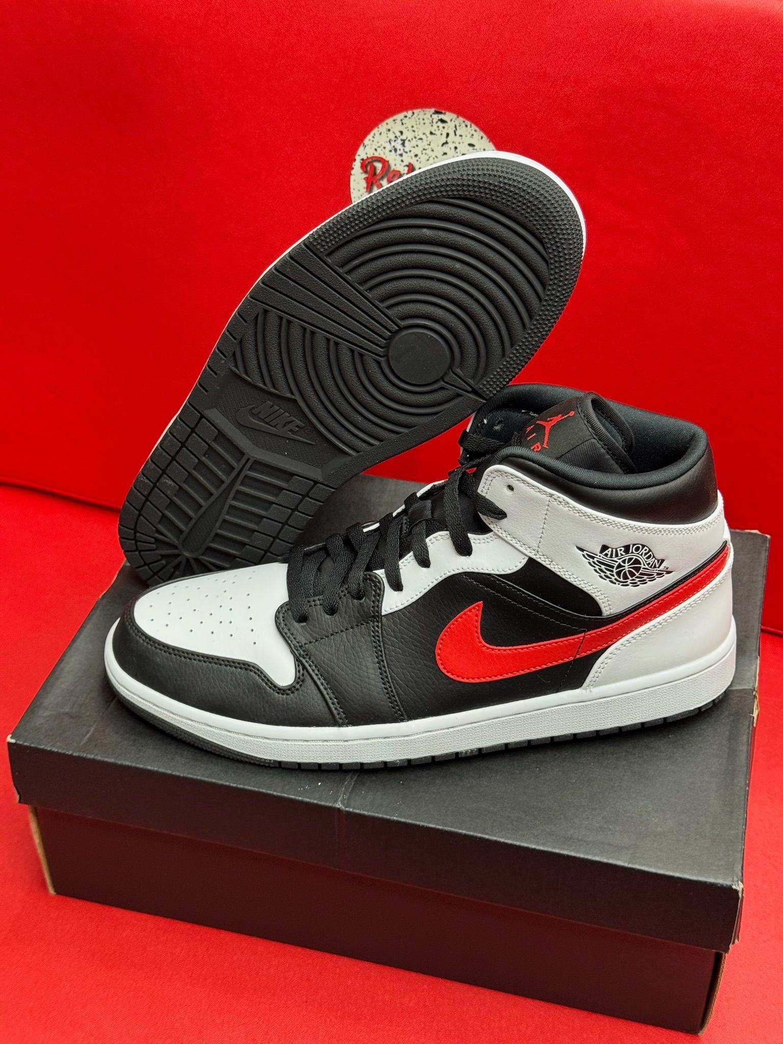11.5M Jordan 1 Mid Black Chile Red/White