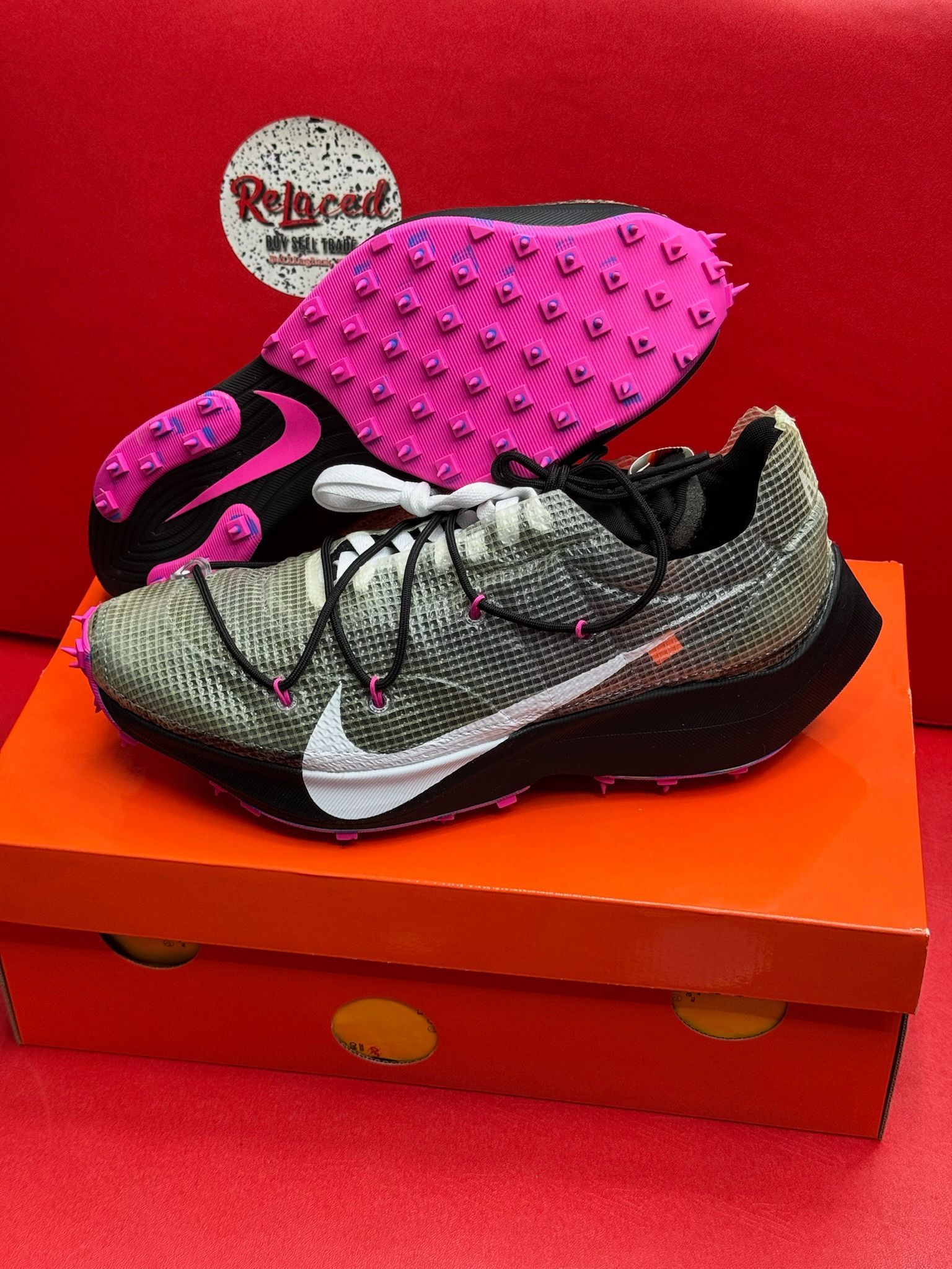 11.5 Mens Nike Vapor Street Off-White Blk Laser Fuchsia Wmns