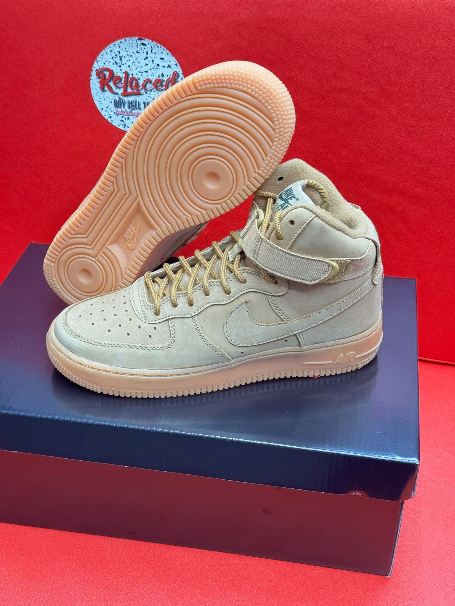 6Y Nike Air Force 1 High Flax (2017 GS)