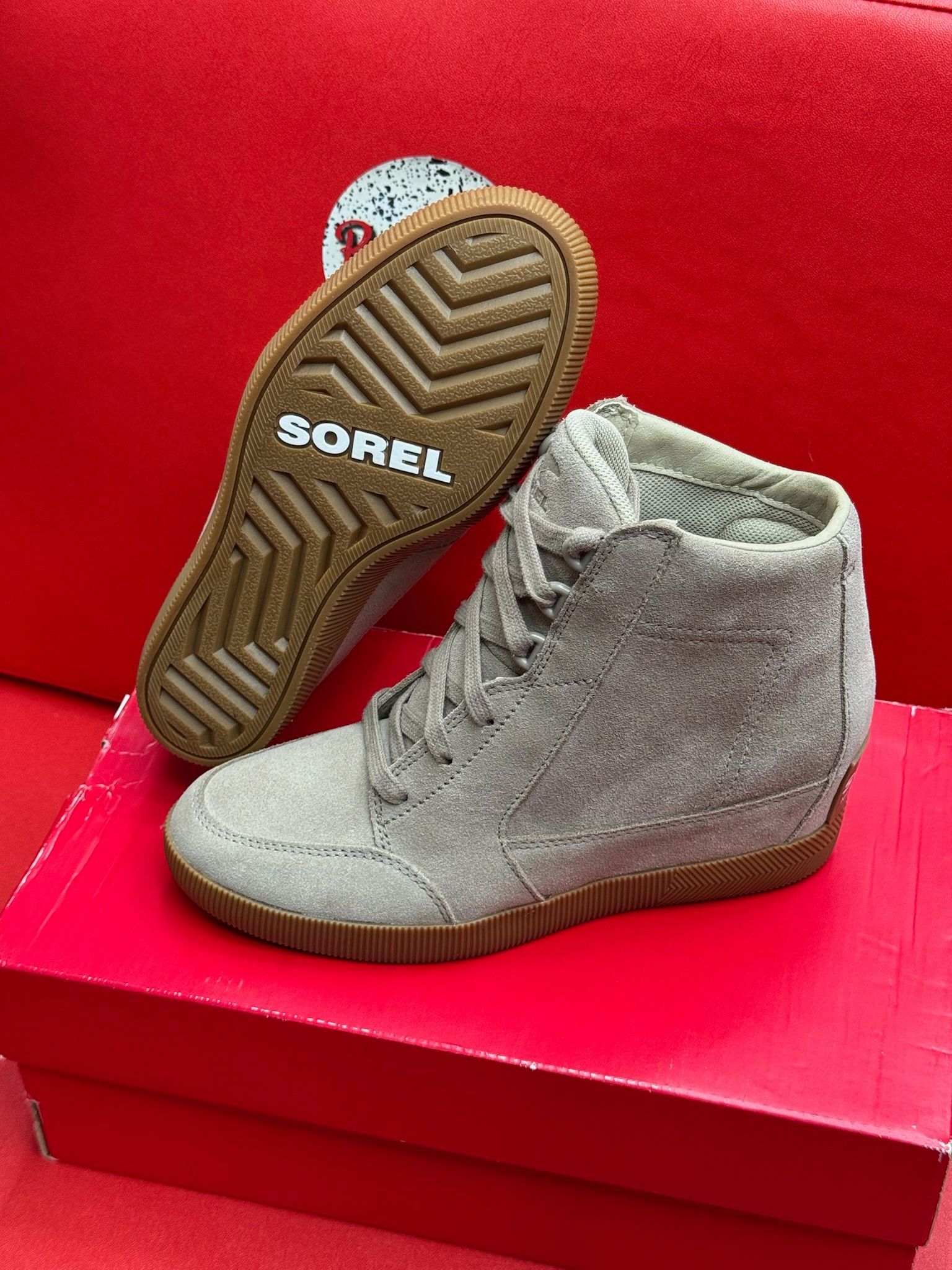 7.5W Sorel Out N About Wedge Boots Taupe