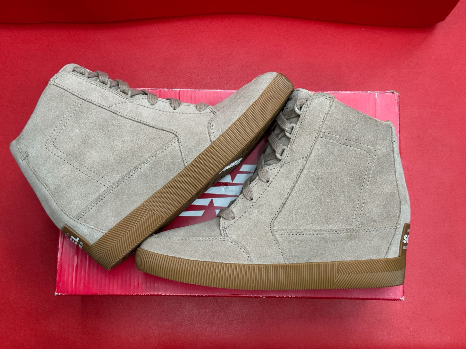 7.5W Sorel Out N About Wedge Boots Taupe