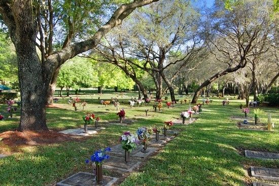 Highland Memory Gardens Outside with Gravestones