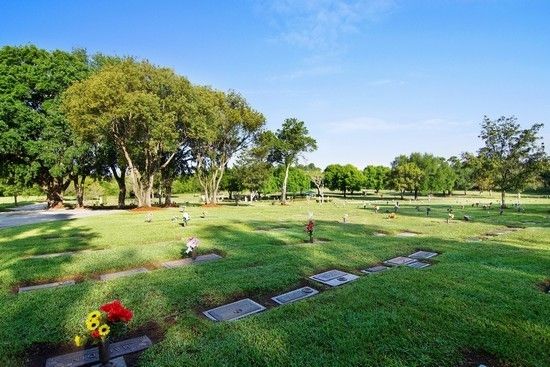 Highland Memory Gardens Outside with Gravestones