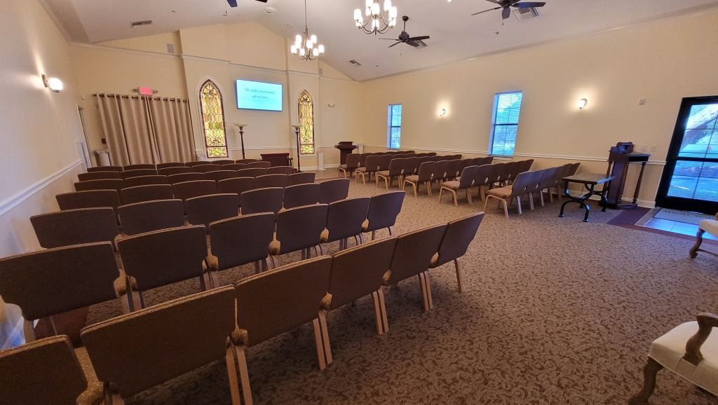 Highland Funeral Home Back View of Chapel with Chairs