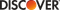 Discover logo with black text and an orange-red gradient circle for the “O”