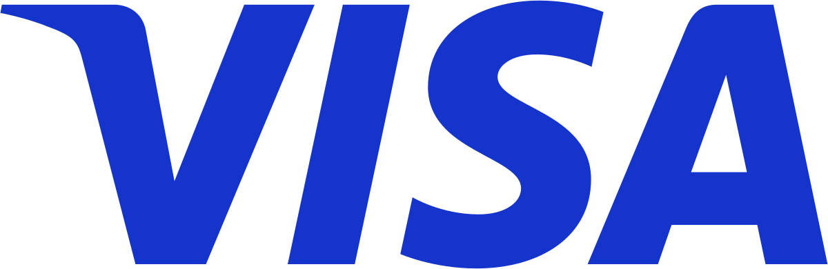 Blue Visa logo on a white background