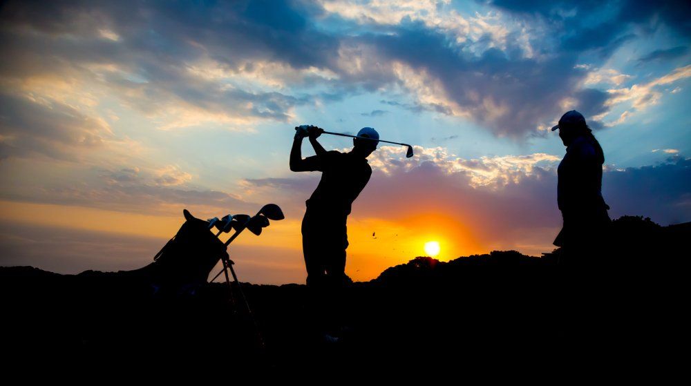 Silhouette of A Golf Player