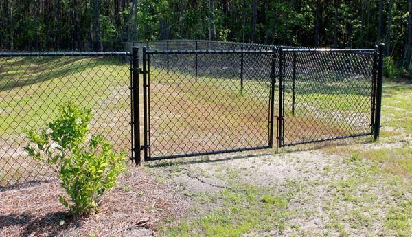A chain link fence and gate repair. Saginaw, MI
