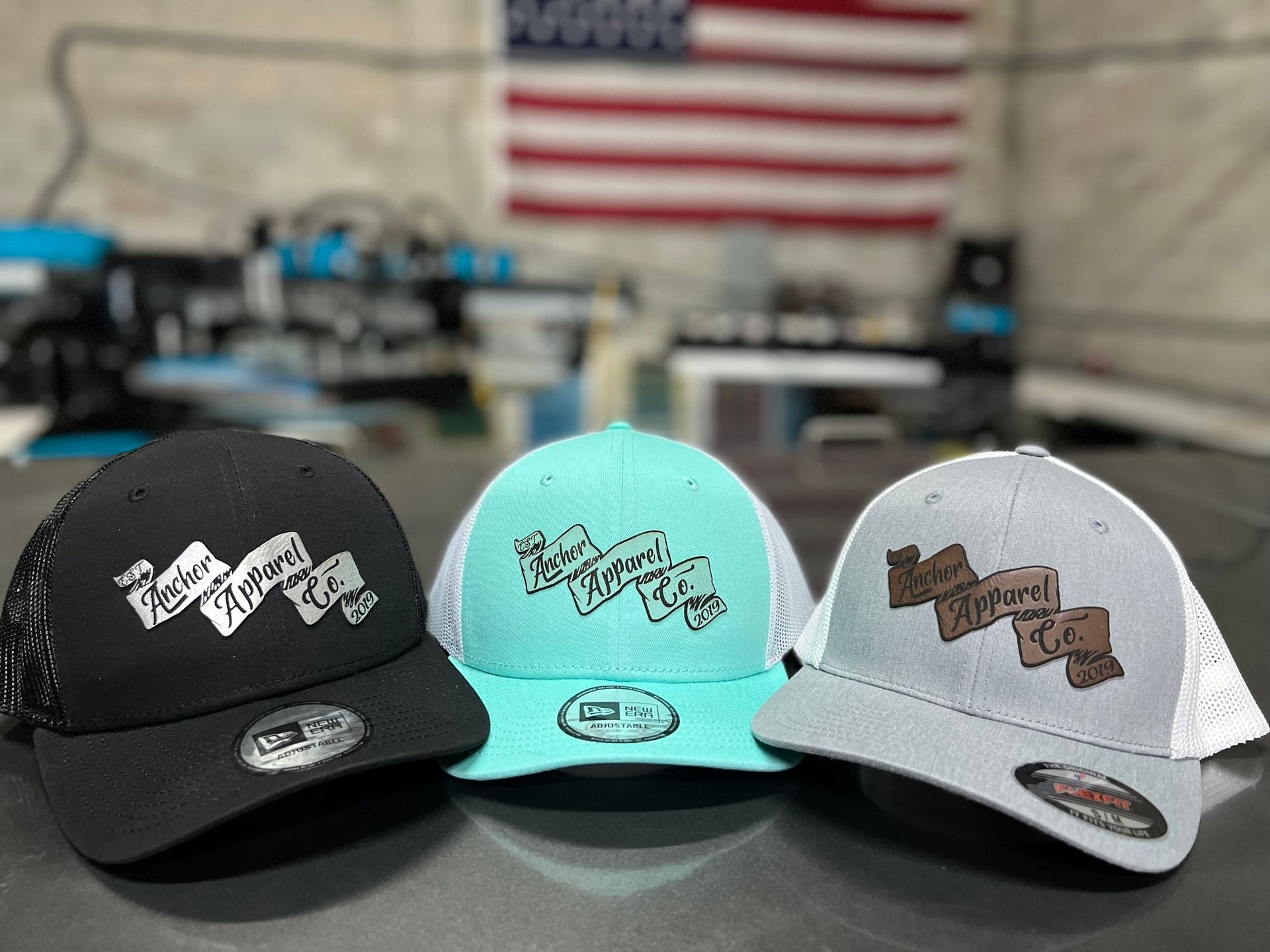 Anchor Apparel Co. Branded Leather Patched New Era Snapback