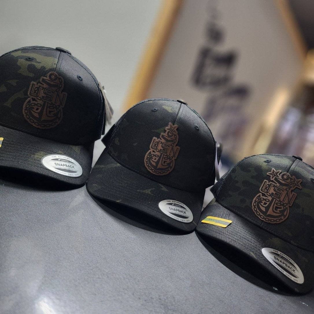 Midnight-Ops CPO, SCPO, MCPO Black Camo Snapback