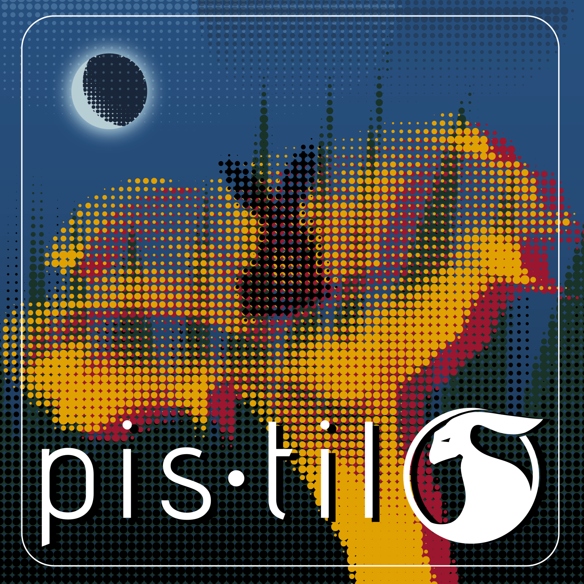 A sticker with a picture of a flower and the word pis-til on it