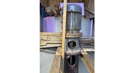 old drainage pump needs to be replaced old pump