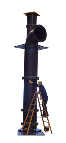 HDPE propeller Pump - huge - pumps up to 1100 liters/second Large HDPE-propeller pump