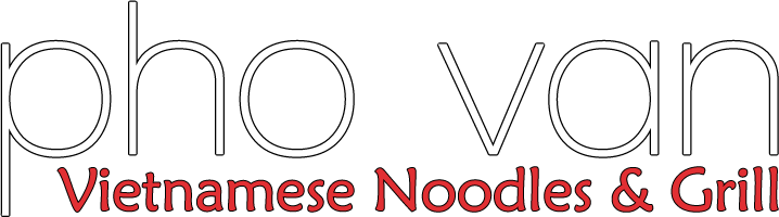 Pho Van Vietnamese Noodles & Grill logo in red and gray text