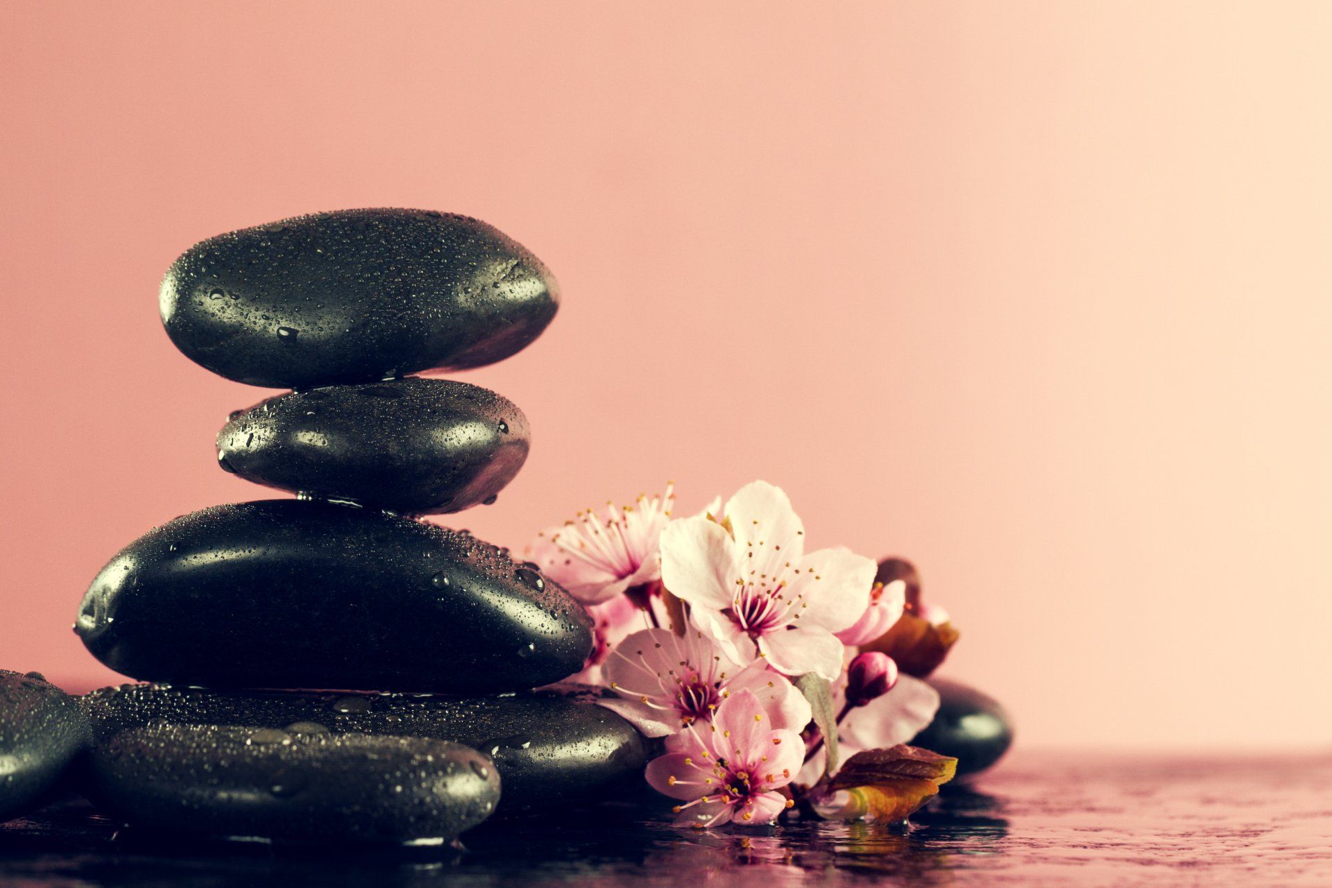 hot stones stacked on top of each other